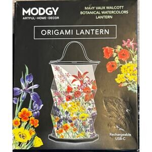 Modgy Mary Vaux Walcott Botanical Wildflower LED Origami Folding Lamp New in Box